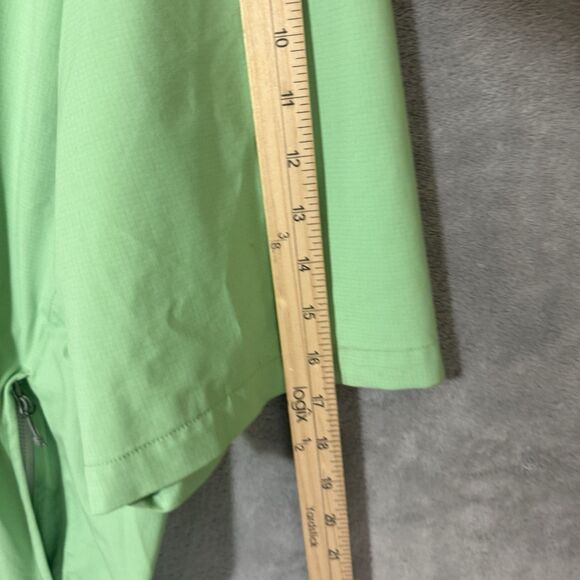 Peter Millar Element 4 Short Sleeve 1/4 Zip Golf Pullover XL Green Jacket READ - Picture 9 of 10